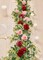 5.91 ft Artificial Eucalyptus Garland with Pink Roses & Gypsophila – Faux Floral Greenery for Wedding, Spring Party, Table Runner & Home Décor
